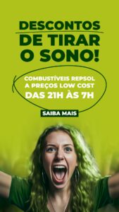 Combustíveis Repsol, a preços Low Cost. 21h-7h